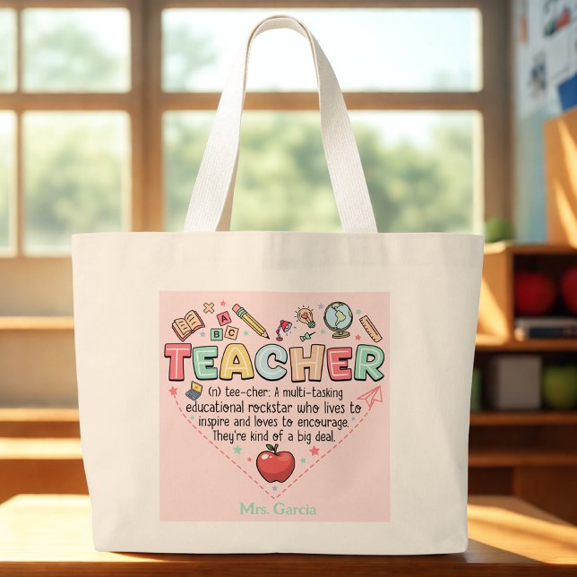 Personalisierte Lehrertasche Jumbo Stoffbeutel (Von Creator hochgeladen)
