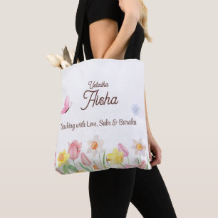Personalisierte Lehrertasche mit Blumenmuster