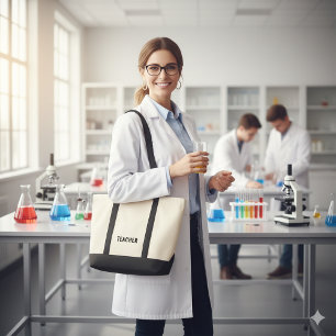 Personalisierte Lehrertxt-Aussage anpassbar Tragetasche