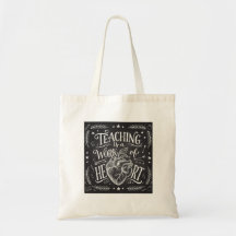 Personalisierte Lehrkraft-Herz-Schultafel-Tasche