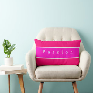Personalisierte Leidenschaft Rosa und Weiß Zuhause Lendenkissen
