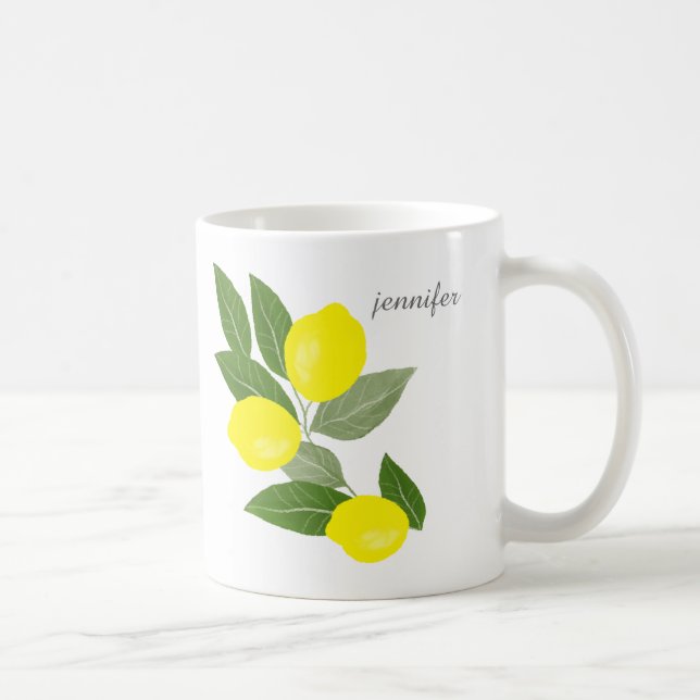 Personalisierte Lemon-Tasse Kaffeetasse (Rechts)