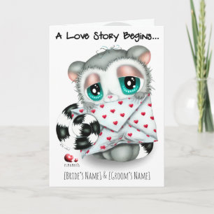 Personalisierte Lemur Hochzeit Einladung - handGez