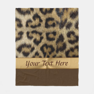 PERSONALISIERTE Leopard-Druck-Geschenke für sie Fleecedecke