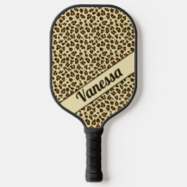 Personalisierte Leopard-Printwerbung - Girls-Pickl Pickleball Schläger