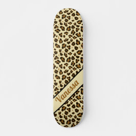 Personalisierte Leopard-Printwerbung - Girls-Skate Skateboard