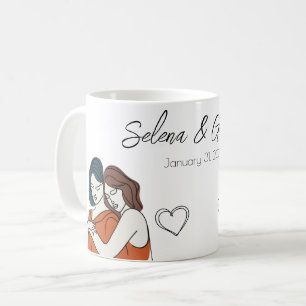 Personalisierte Lesbian-Matching Kaffeetasse