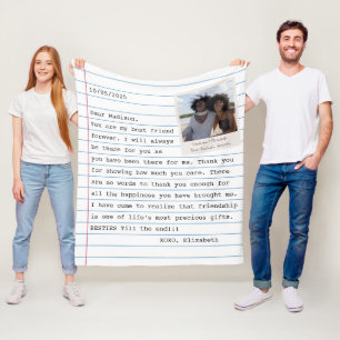 Personalisierte Letter-Nachricht für die besten Fr Fleecedecke