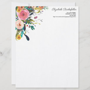 Personalisierte Letterhead Multi-Blume-Stationieru Briefbogen
