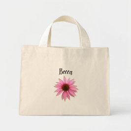 Personalisierte Leuchtend Violette Scheibenblume Mini Stoffbeutel