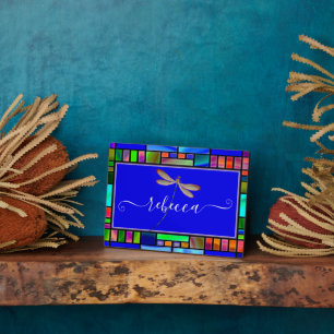 Personalisierte Libelle Fotoplatte