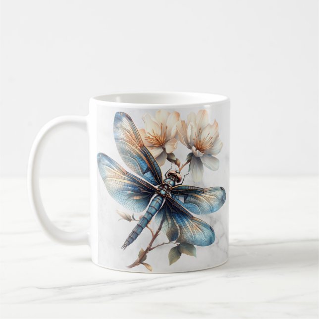 Personalisierte Libelle-Tasse Kaffeetasse (Links)