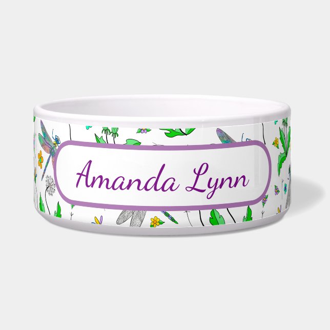 Personalisierte Libellen und Lüster Napf (Vorderseite)