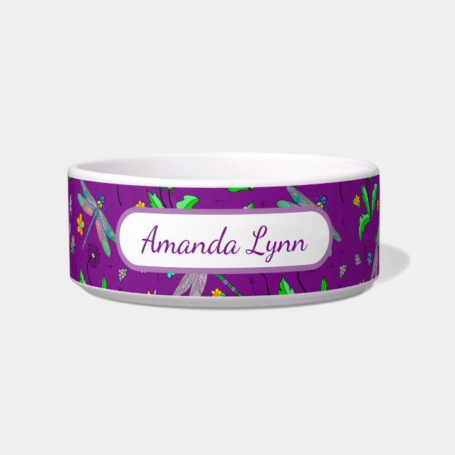 Personalisierte Libellen und Lüster Napf (Vorderseite)