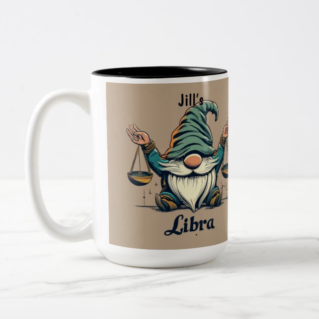 Personalisierte Libra Kaffee Tasse, Kaffee Tasse (Links)