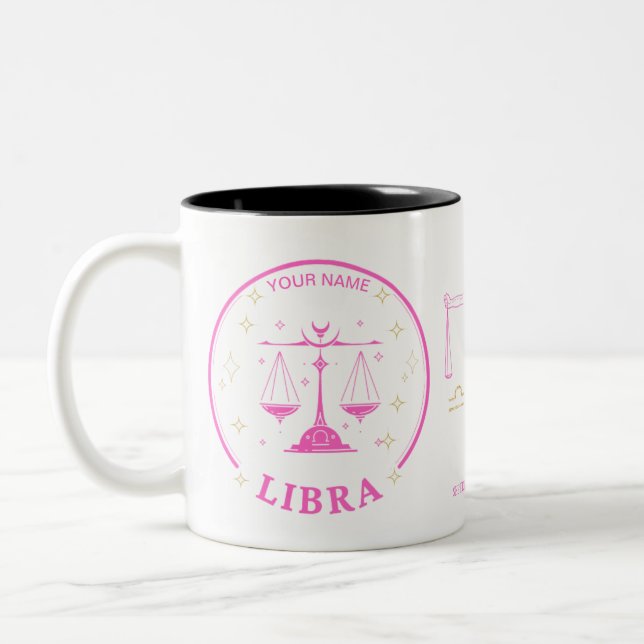 Personalisierte Libra Zodiac 11 oz Kaffee Tasse (Links)