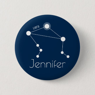 Personalisierte Libra Zodiac-Konstellation Button