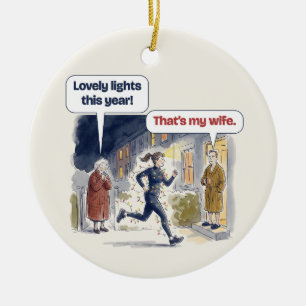 Personalisierte Lichter Runner-Geschenk für Sie Keramik Ornament