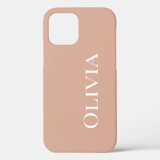 Personalisierte Lichtwüste Orange Moderne Typograf iPhone 12 Pro Hülle