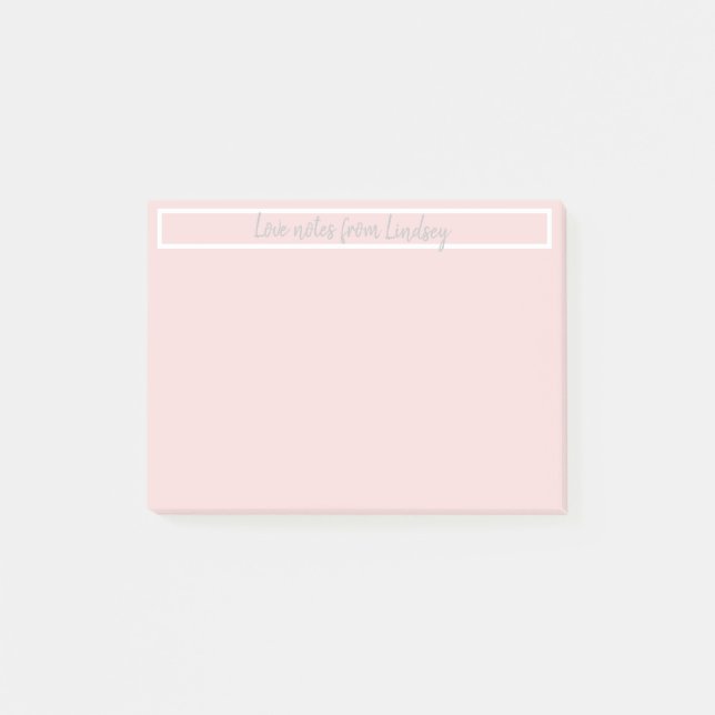 PERSONALISIERTE LIEBE BEKANNT Nachhinweise Post-it Klebezettel (Vorderseite)