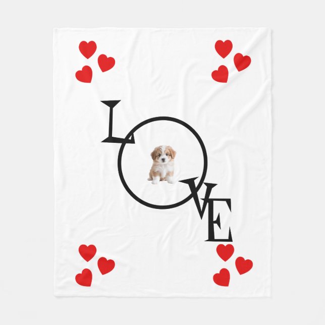 Personalisierte Liebe Blanket mit dem Foto Ihres H Fleecedecke (Vorderseite)
