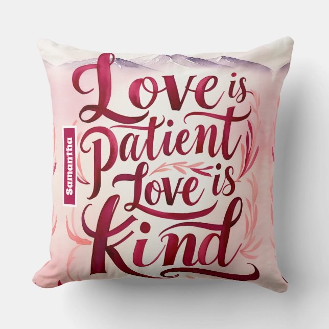 Personalisierte Liebe Christlich Kissen (Vorderseite)
