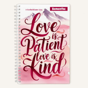Personalisierte Liebe: Christliches Journal des Pa Notizbuch