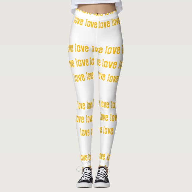 Personalisierte Liebe Design Leggings - Stilvoll u (Vorderseite)