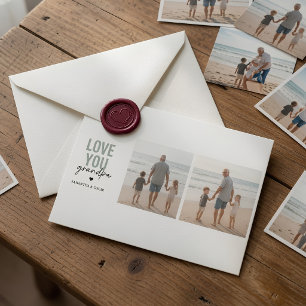 Personalisierte "Liebe dich Opa" Fotokarte Feiertagskarte