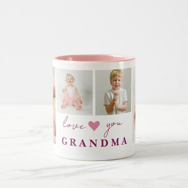 "Personalisierte "Liebe du Oma" Kaffeezubereitung  Zweifarbige Tasse (Mittel)