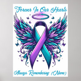 Personalisierte Liebe Erinnerung Selbstmord Verlus Poster