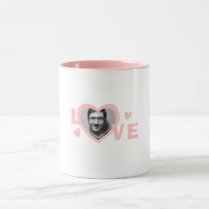 Personalisierte Liebe Form Foto Tasse