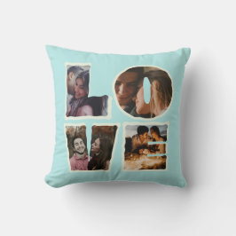 Personalisierte LIEBE Foto Collage Valentinstag Kissen