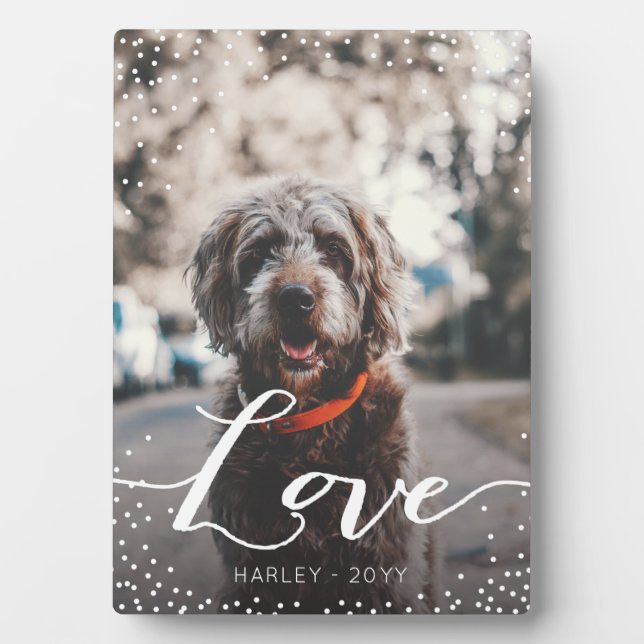 Personalisierte Liebe Fotoplatte (Vorderseite)