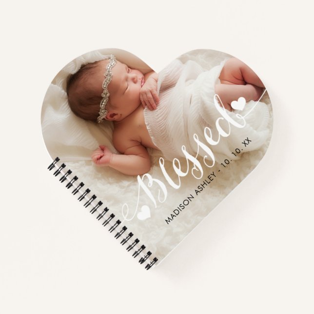 Personalisierte Liebe Gesegnetes Baby Foto Notizbuch (Vorderseite)