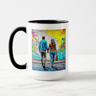 Personalisierte Liebe   Hängebänder für Doppelhüls Tasse
