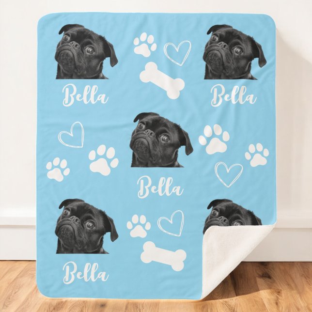 Personalisierte Liebe Hund Haustier 5 FotoCollage Sherpadecke (Von Creator hochgeladen)