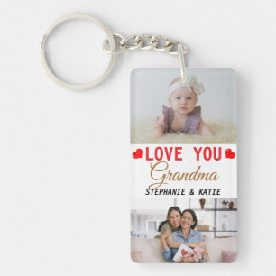 Personalisierte Liebe Ihr Oma 2 Foto Schlüsselanhänger