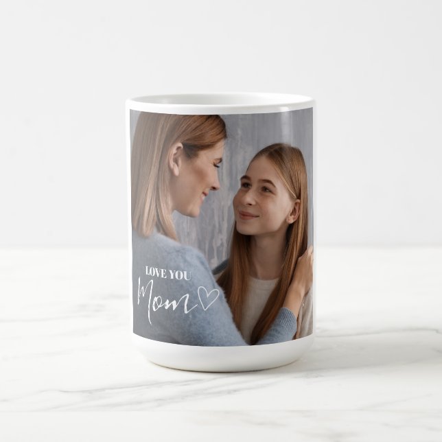 Personalisierte Liebe Mama Foto Kaffeetasse (Mittel)