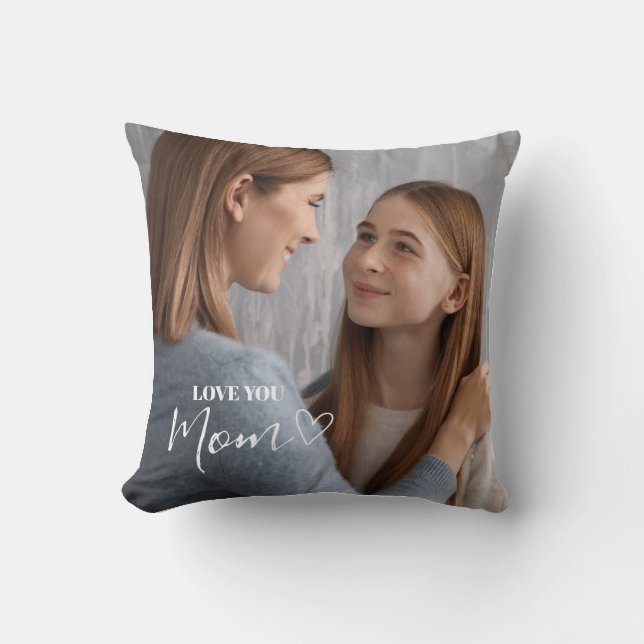 Personalisierte Liebe Mama Foto Kissen (Vorderseite)