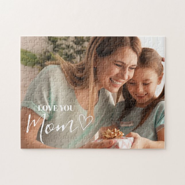 Personalisierte Liebe Mama Foto Puzzle (Horizontal)