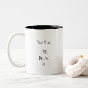 Personalisierte liebe Mama Zweifarbige Tasse