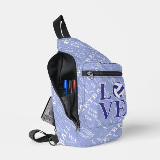 Personalisierte Liebe-Netzballdesign Crossbody Bag