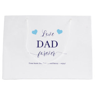 Personalisierte Liebe Papa Forever Große Geschenktüte