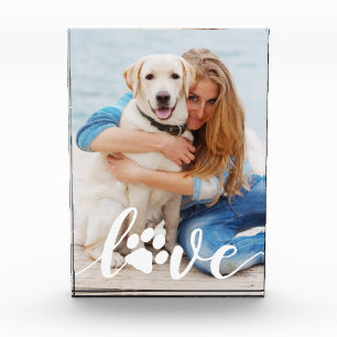 Personalisierte Liebe Paw Print Custom Dog Foto Bl