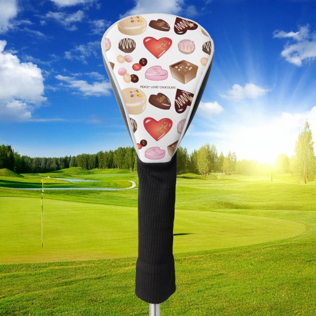 Personalisierte Liebe Schokolade Süßes Herz Golf Headcover (Von Creator hochgeladen)