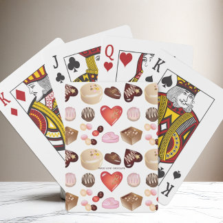Personalisierte Liebe Schokolade Süßes Herz Spielkarten