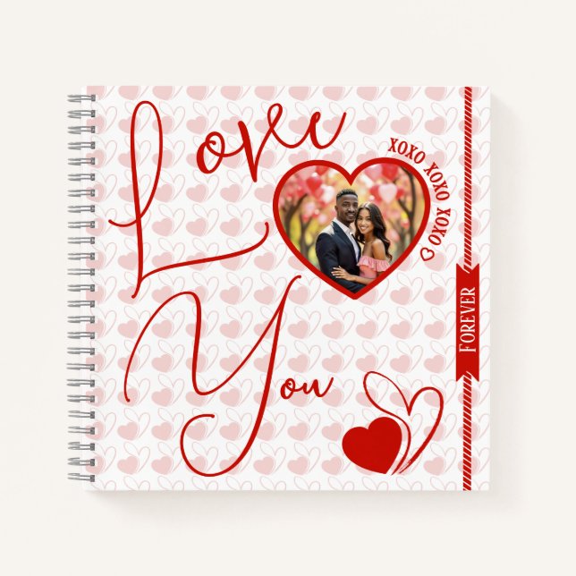 Personalisierte Liebe Sie für immer Valentinstag Notizbuch (Vorderseite)
