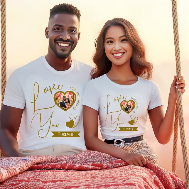Personalisierte Liebe Sie für immer Valentinstag T-Shirt (Von Creator hochgeladen)