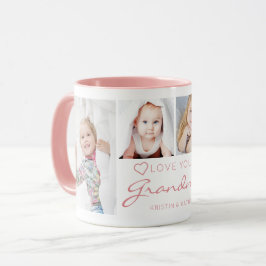 Personalisierte LIEBE SIE GRANDMA 4 Foto Rosa Tasse